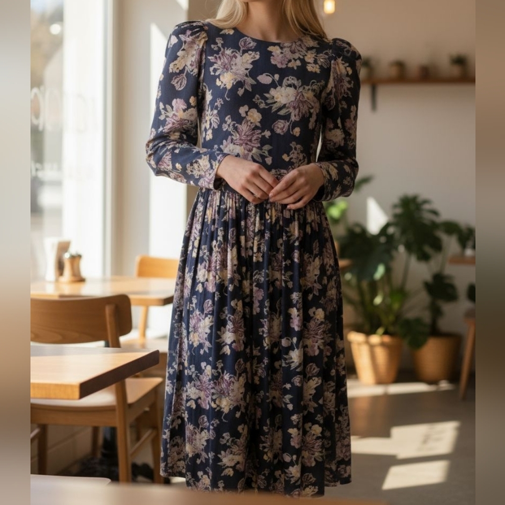 Laura Ashley Made In Great Britain Cottage Core Maxi Dress 10 - Picture 3 of 11